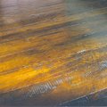Parquet in querce piallato a mano dopo il montaggio