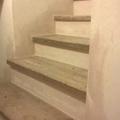 Scala rivestita con abete di recupero tavole da ponti